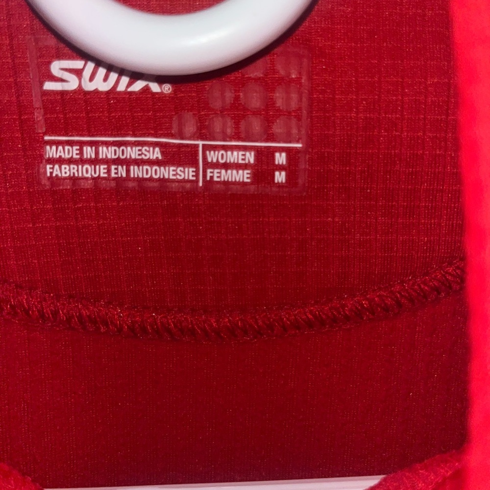 Swix Classic Half Zip women’s red baselayer pullover - Picture 3 of 3